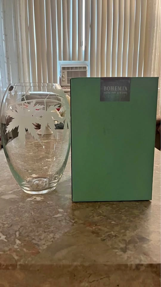 Vintage Bohemia Czech Crystal Vase