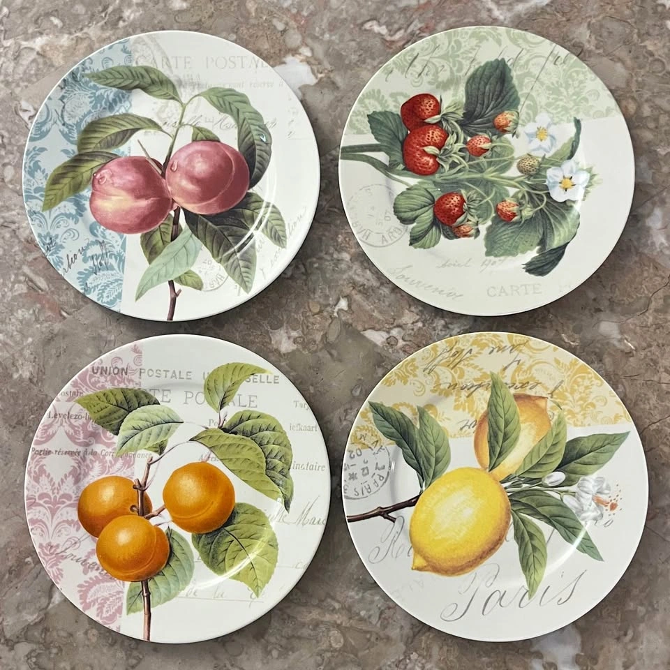 Antique “222 Fifth Fruit Market” Fine China Plates Collection