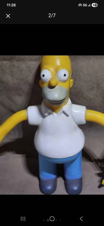 Vintage 1990 The Simpsons Bendable Rubber Figures Set of 5 - photo 3