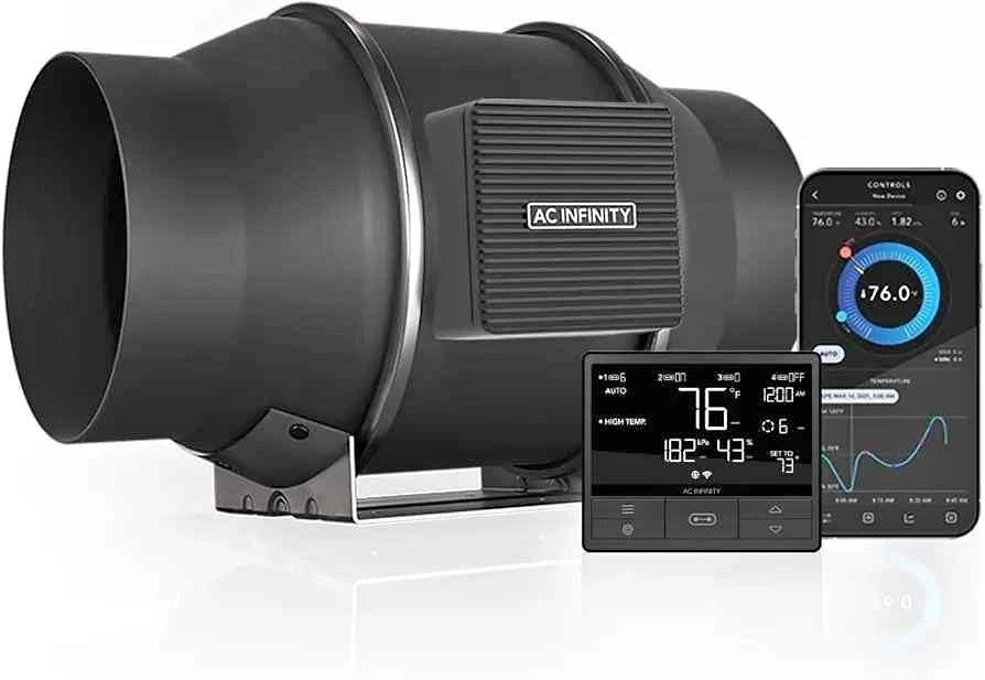 AC INFINITY CLOUDLINE T6, 6 In Inline Duct Fan