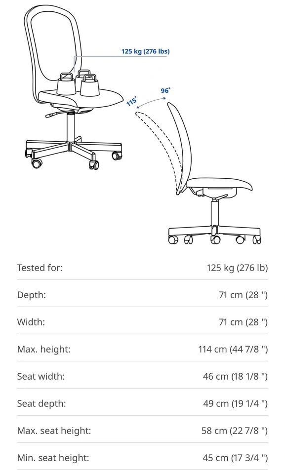 IKEA FLINTAN Office Chair - Black - photo 5