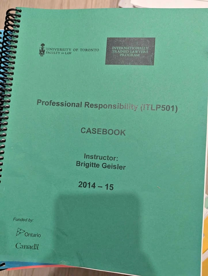 University of Toronto Law Casebooks - ITLP Program