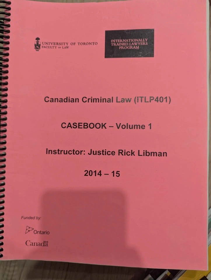 University of Toronto Law Casebooks - ITLP Program - photo 4