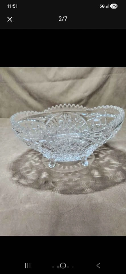 Vintage Elegant Glass Centerpiece – Includes Decorative Fruit - photo 2
