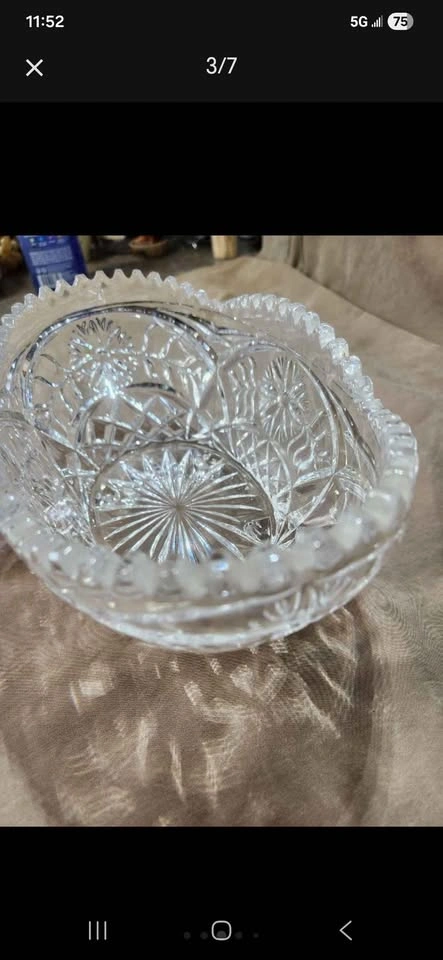 Vintage Elegant Glass Centerpiece – Includes Decorative Fruit - photo 3
