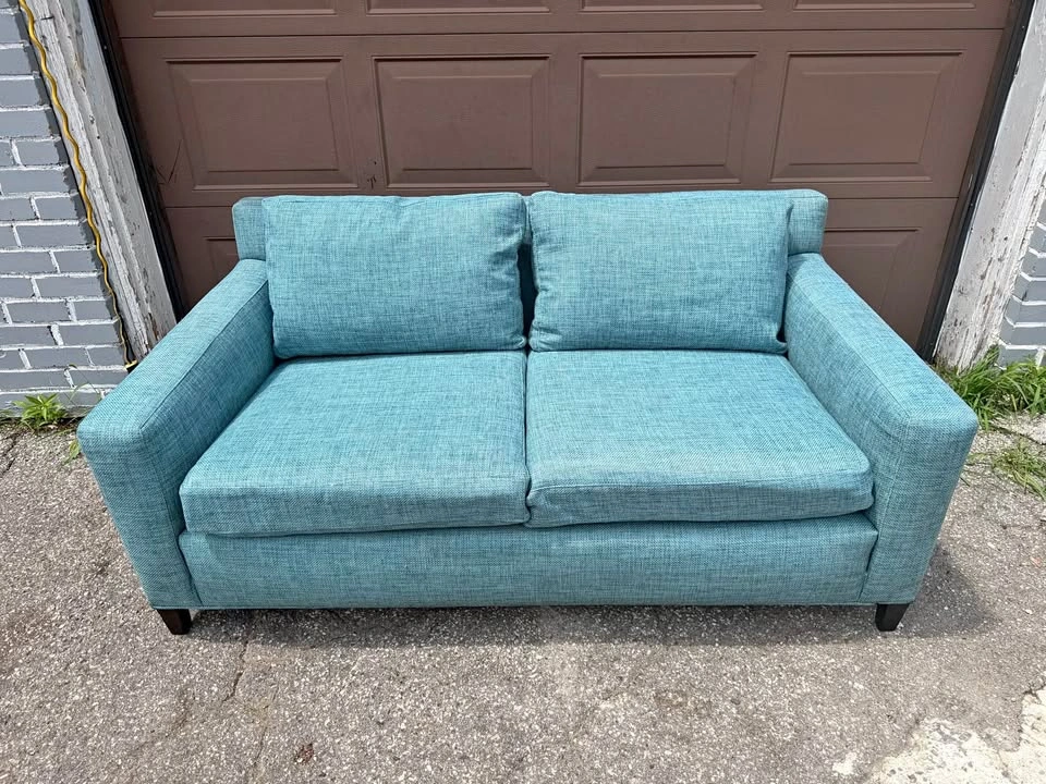 Modern Teal Loveseat – Clean, Comfortable, Great Condition