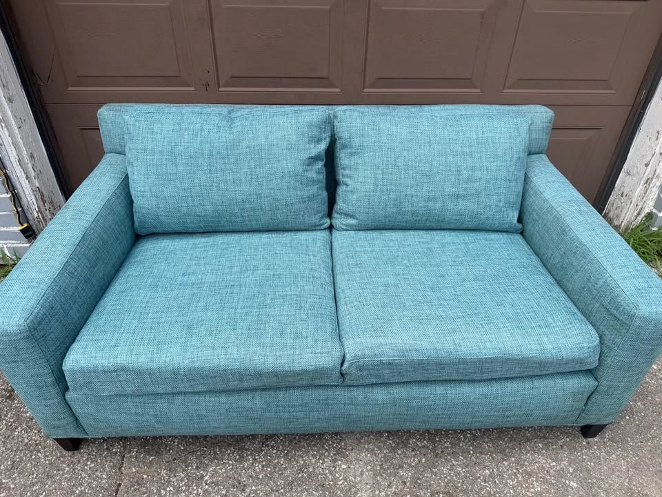 Modern Teal Loveseat – Clean, Comfortable, Great Condition - photo 2