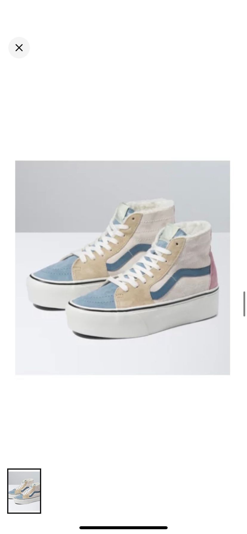 Vans Sk8-hi Tapered Stackform Pig Suede Sherpa Shoe