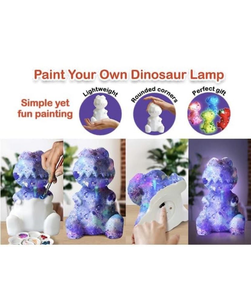 Paint Your Own Dinosaur Lamp - photo 4