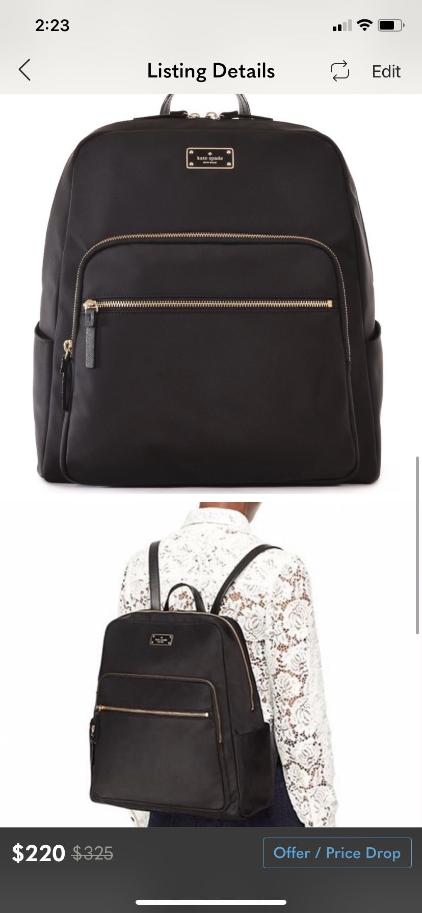 Kate Spade Large Hilo Blake Avenue Laptop Backpack
