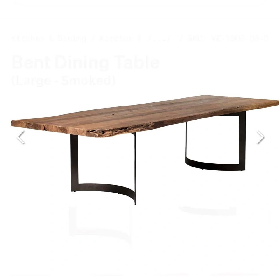 Moe’s Bent Dining Table (Large - Smoked) BNIB
