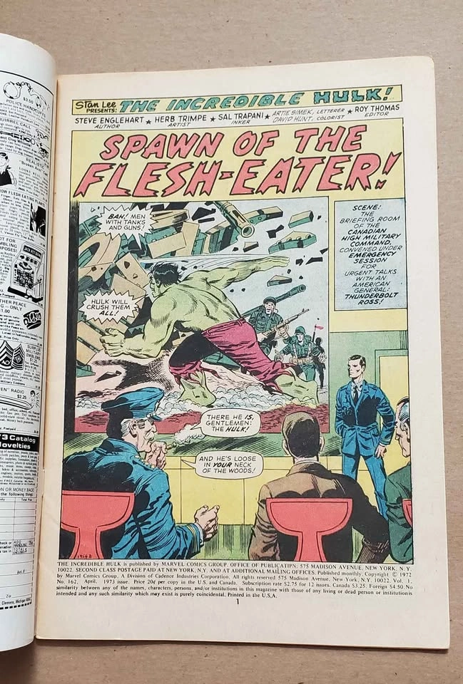 The Incredible Hulk #162 (April 1973) Marvel Comics - photo 5