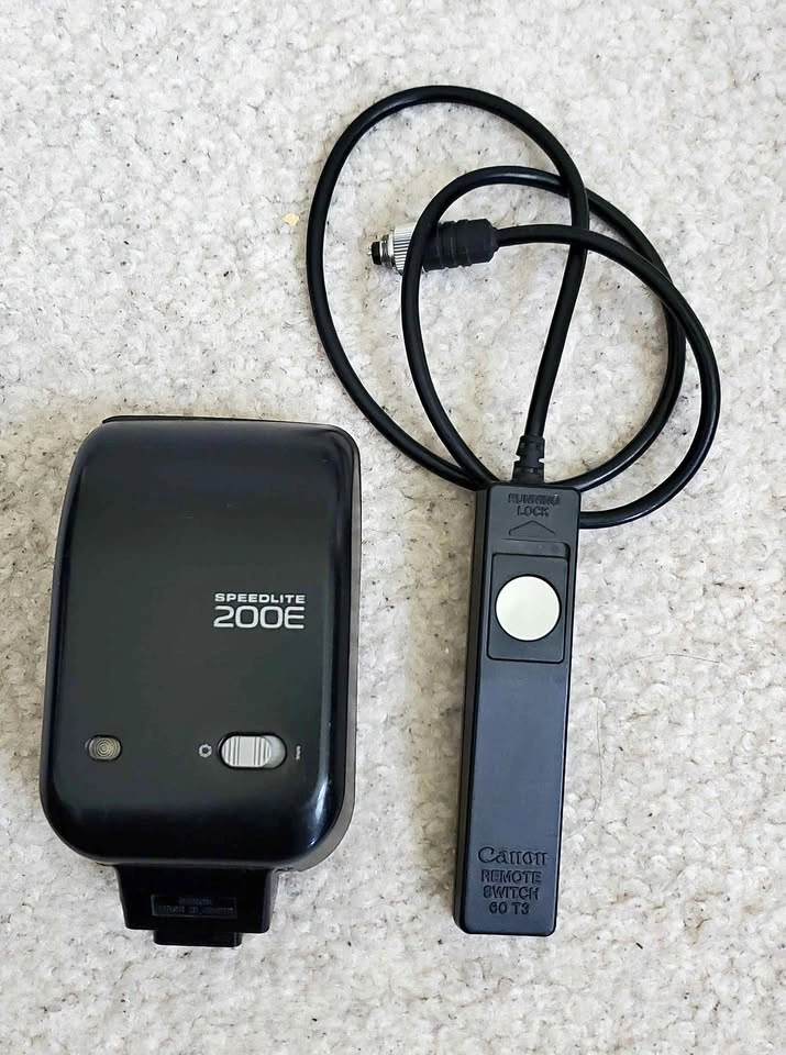 Canon Speedlite 200E Flash and Canon Remote Switch 60 T3