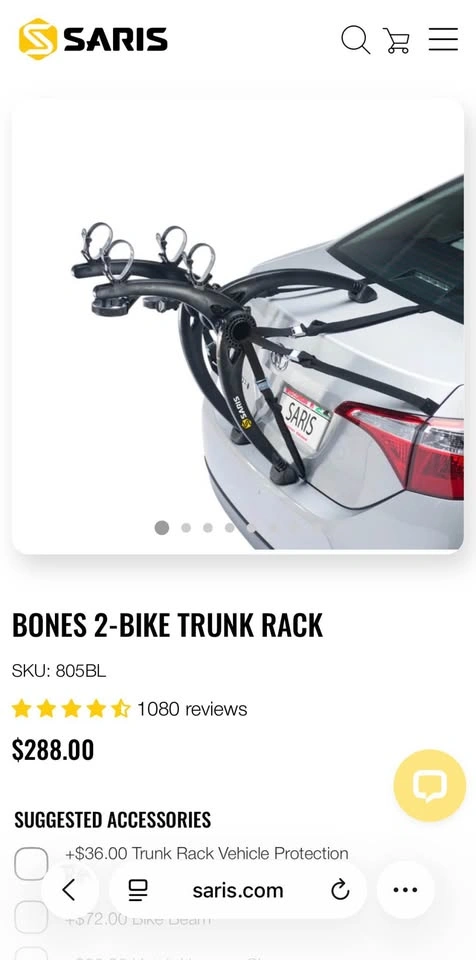 Saris Bones Trunk Rack (2 bikes) - photo 2