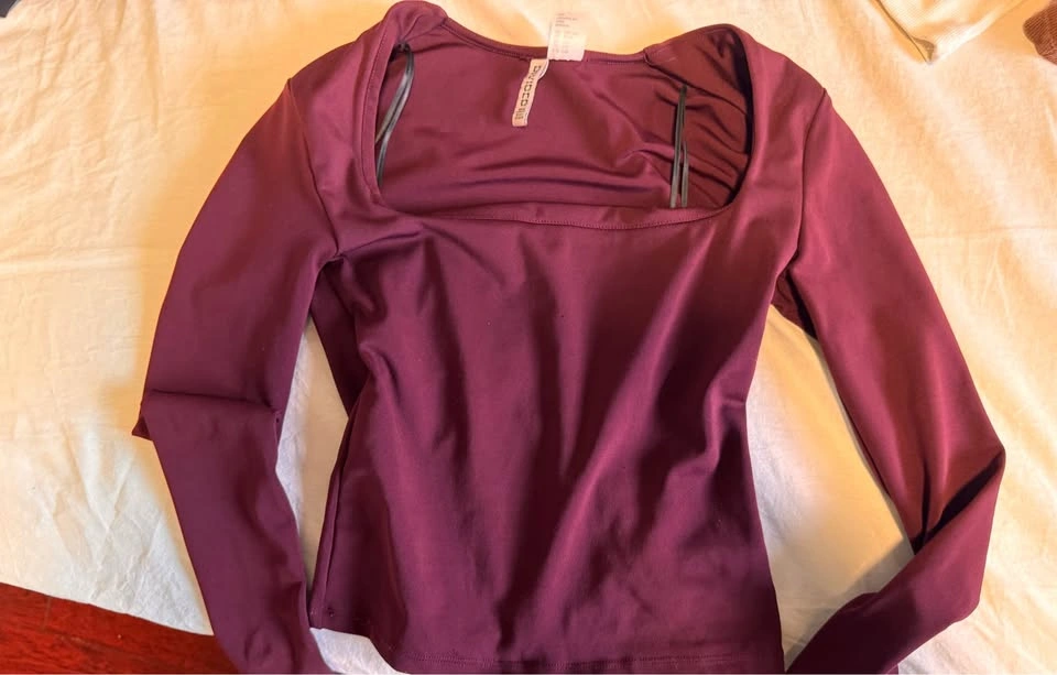 Burgundy/maroon long sleeve - photo 2