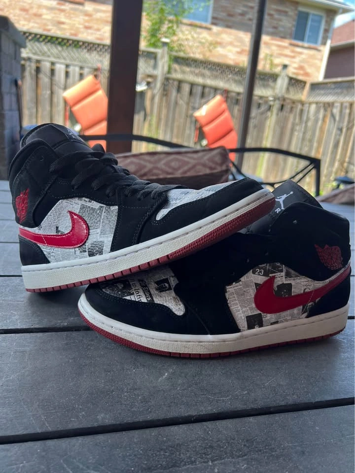 Air Jordan 1 Mid Newspaper Air Times - photo 2