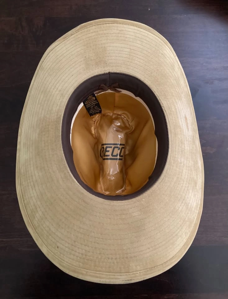 Tan Faux Felt Cowboy Hat Small 6 3/4 - 6 7/8 - photo 4
