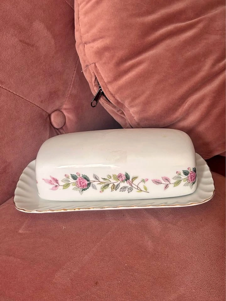 vintage butter dish