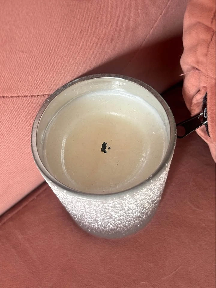pine tree scented candle, burned once - photo 2