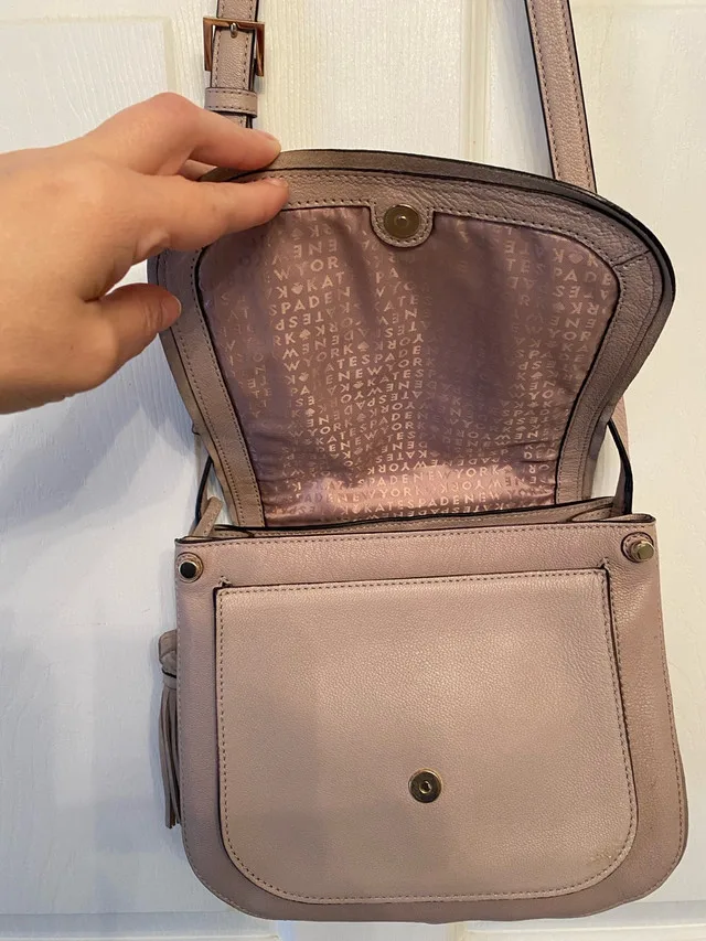 Kate Spade leather and suede crossbody bag image indicator(3)