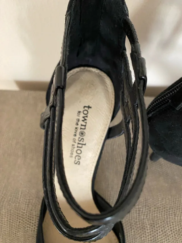 Town Shoes black leather and suede image indicator(2)