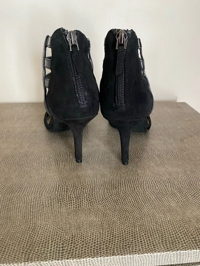 Town Shoes black leather and suede image indicator(3)