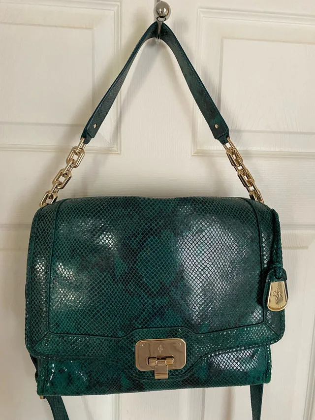 Cole Haan snakeskin crossbody bag thumbnail