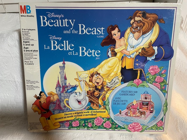 COMPLETE 1991 Disney’s Beauty and the Beast 3D Board Game