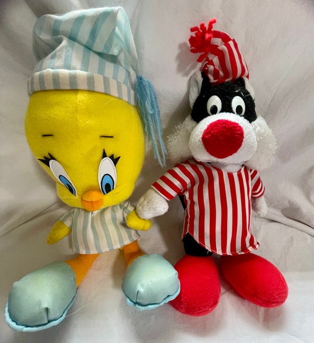 Set of Vintage Looney Tunes Plush - Tweety Bird & Sylvester