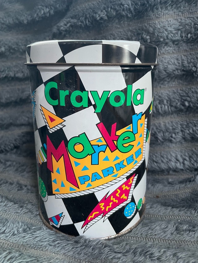 1990s Crayola Marker Parker Tin