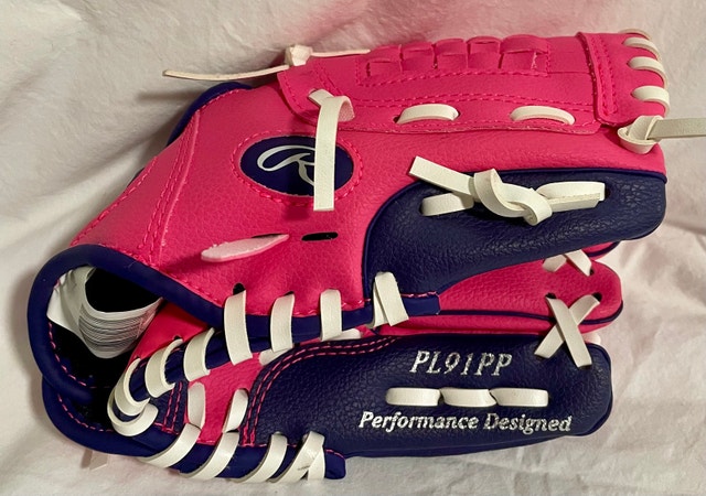 Rawlings 9" Youth Players Series Glove - Pink & Purple - photo 2
