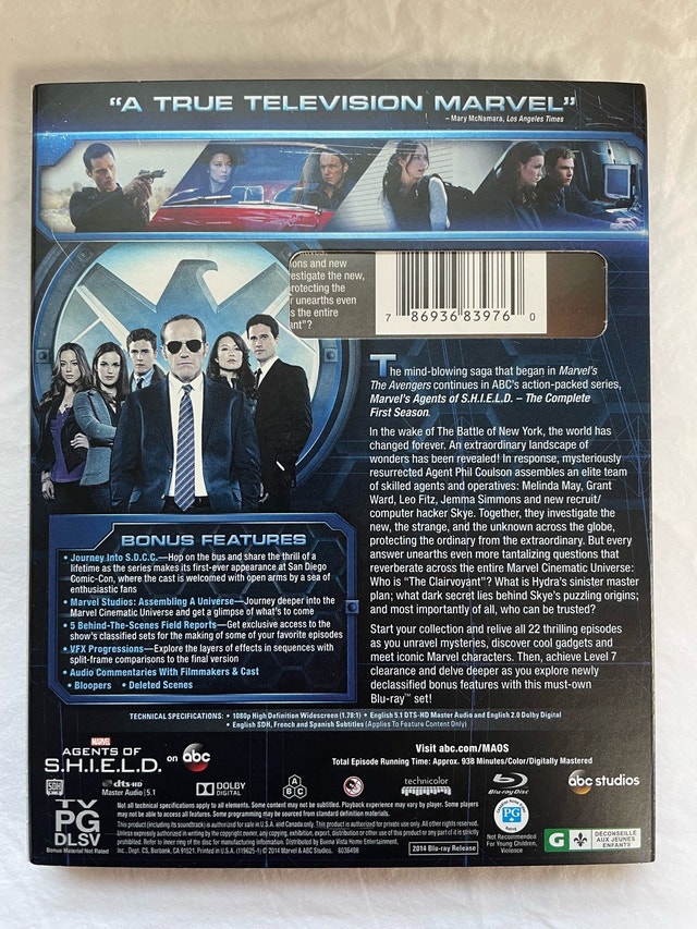 Marvel Agents of S.H.I.E.L.D. First Season Blu-ray 5 Discs - photo 2