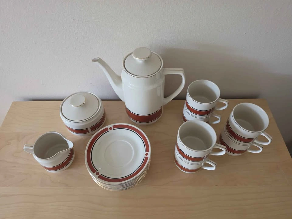 Vintage MCM Kun Lun Porcelain Coffee / Tea Set - 15 Piece - photo 3