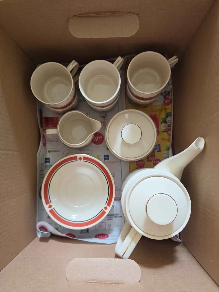 Vintage MCM Kun Lun Porcelain Coffee / Tea Set - 15 Piece - photo 5