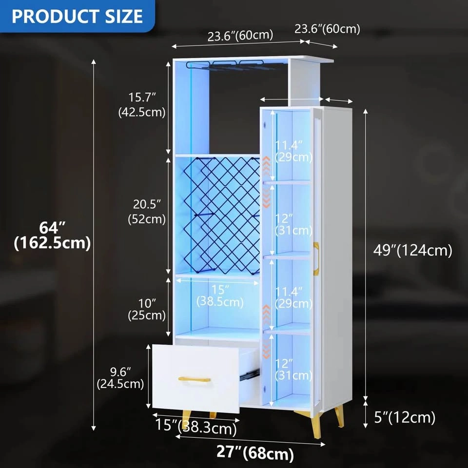 Marisela 64'' Bar Cabinet - photo 5