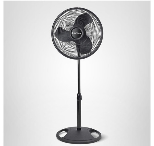Lasko 16-inch 3-Speed Oscillating Floor Fan with Adjustable Heig