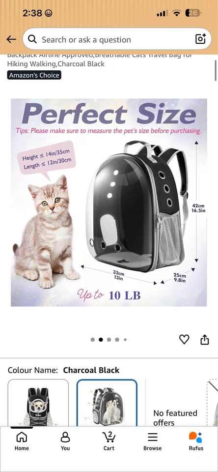 Pawaboo Cat Backpack Carrier NEW $45.99+ retail only $25 - photo 5