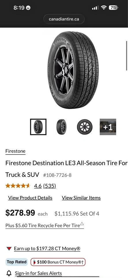 Firestone Destination LE3 235/60R18 Tires - New DOT 2026