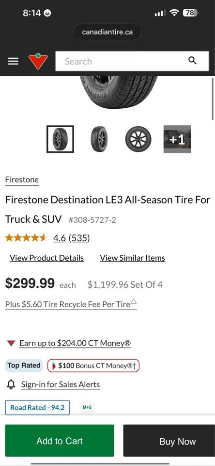 Firestone Destination LE3 Tires NEW 2026 DOT $1000 - photo 2