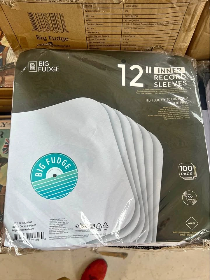 Big Fudge 12-inch Vinyl Record Inner Sleeves