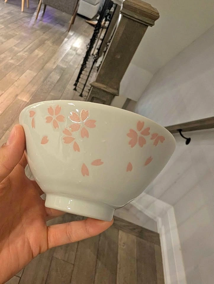 Cherry blossom cup and rice bowl