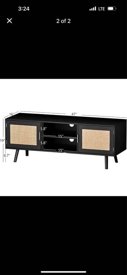 BOHO Rattan Tv Console - photo 3