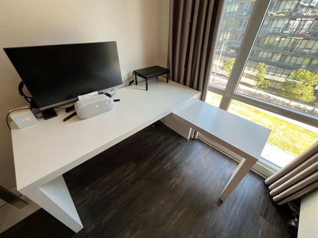 large white desk