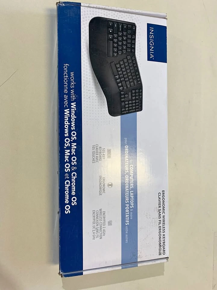 Insignia Ergonomic Wireless Keyboard (Never Used)