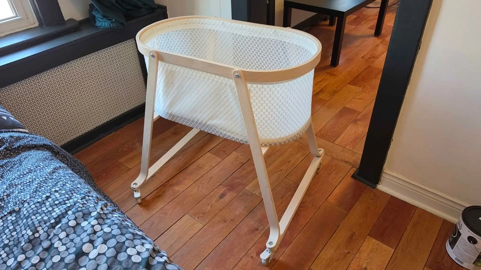 IKEA ÄLSKVÄRD Baby Bassinet - Light Wood & Mesh - photo 5