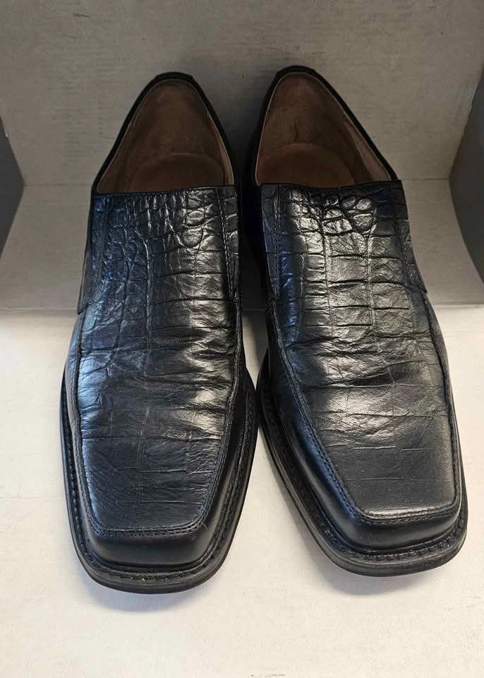 ALDO Men's Croc-Embossed Square Toe Loafers - Size 41 (Black) - photo 2