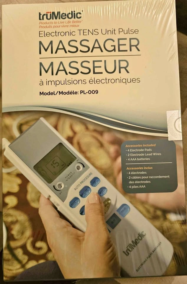 Brand New truMedic PL-009 Electronic TENS Unit Pulse Massager