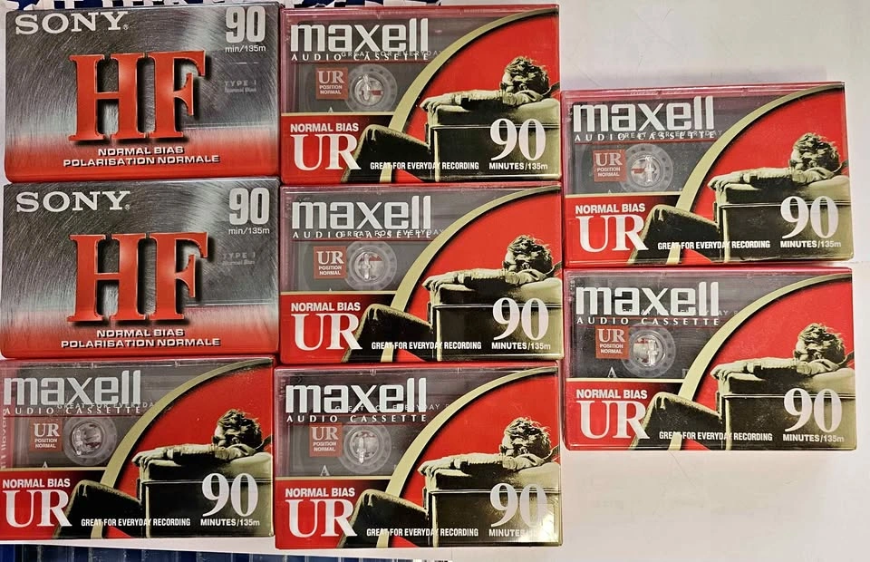 8x Vintage Blank Audio Cassette Tapes Bundle - New Sealed