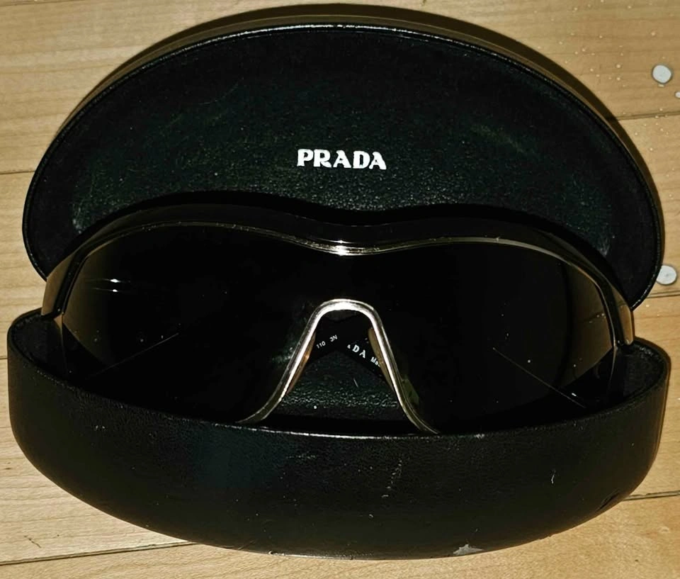 Authentic PRADA SPR 62I Vintage Shield Sunglasses - Rare Full Lu - photo 2