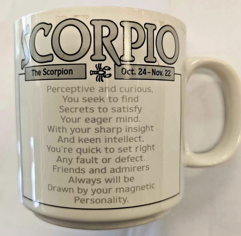 BRAND NEW Vintage Scorpio Zodiac Mug Bundle (Set of 2)
